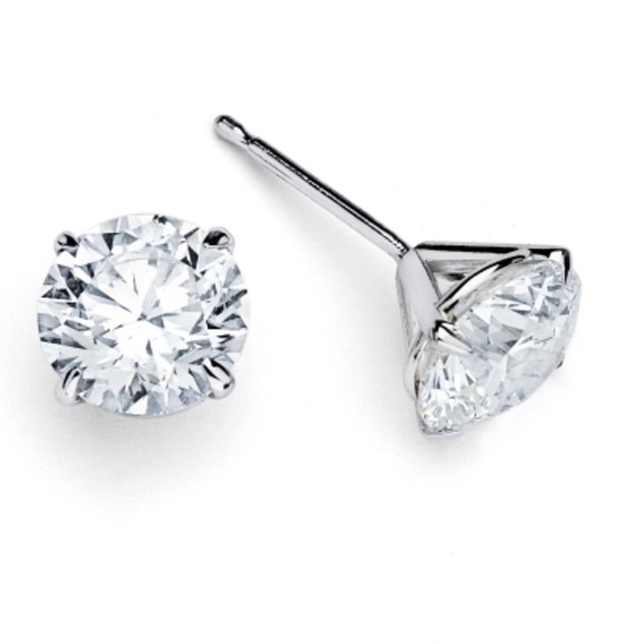 .50Ct Brilliant Diamond 14K Gold Martini Studs - Picture 2 of 4